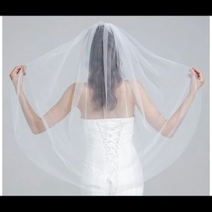 Ivory Bridal Veil w Comb 1 Tier Fingertip Wedding